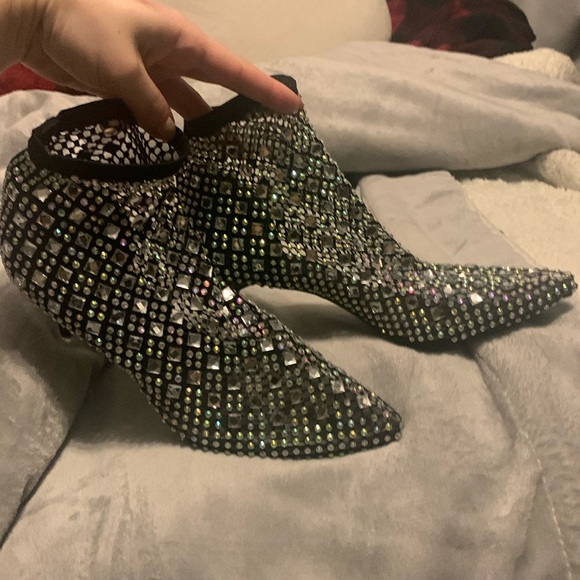 Fish net rhinestone booties - Picture 3 of 10